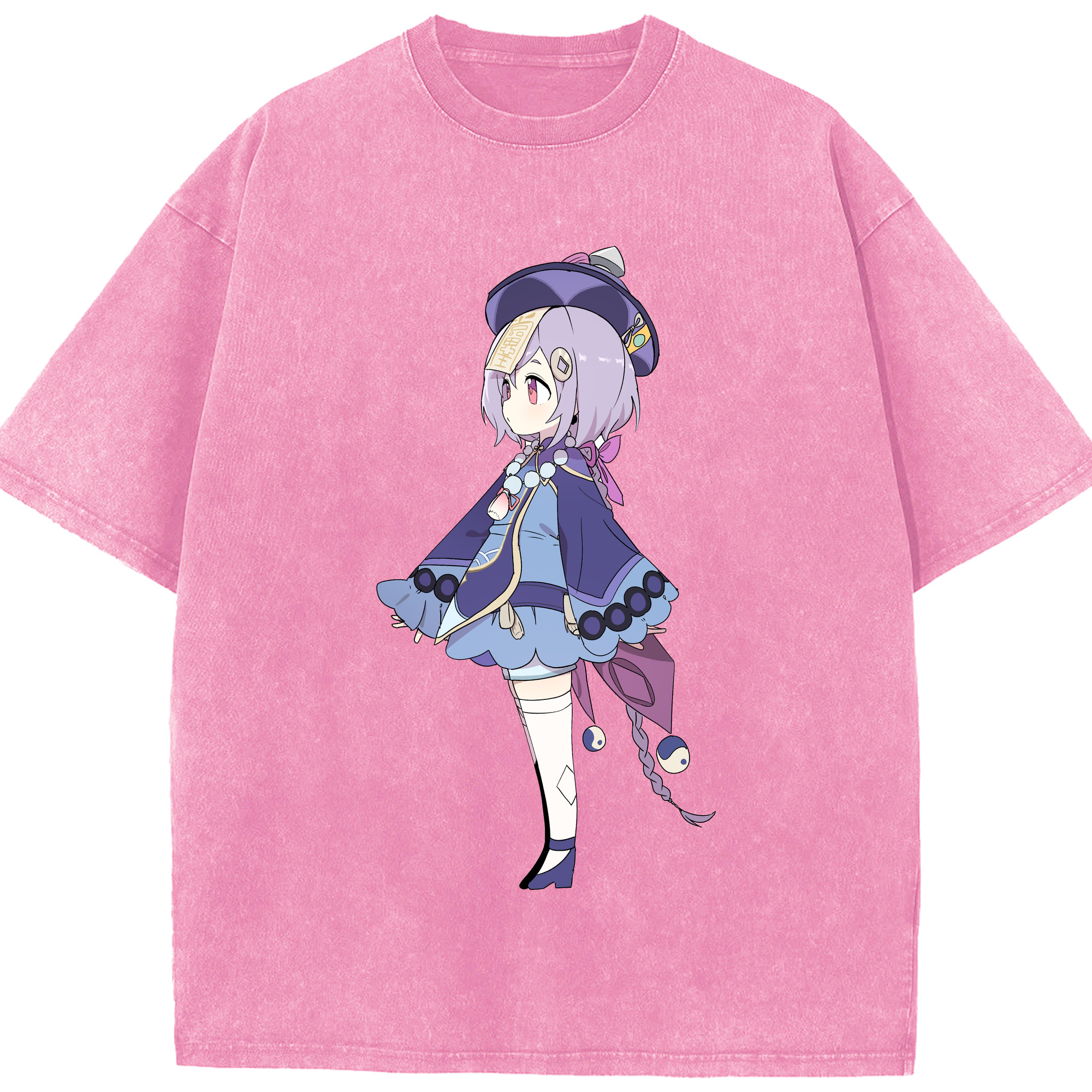 げんし神 七七 なな  genshin Nana 綿100% ヴィンテージ風 半袖Tシャツ（フロントプリント）